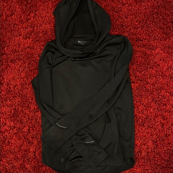 Athleta Black Hooded Top - Picture 1 of 5